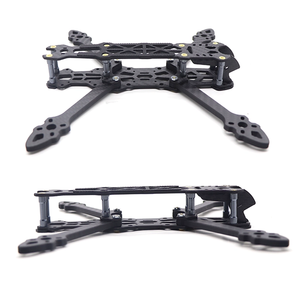Carbon Fiber Drone Frame - HSKRC MAK4 MAK4HD 5インチ（225mm）、6インチ（260mm）、7インチ（295mm）カーボンファイバー製フレームキット。5mmのアームを搭載。FPVレース、フリースタイル、長距離飛行ドローン用。