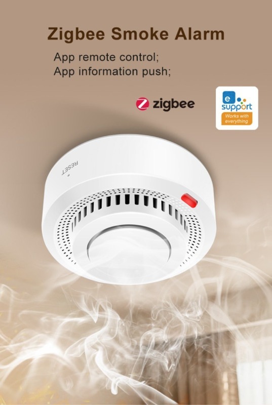 Smoke Stopper - EWelink Zigbee スマート煙感知器 バッテリー駆動 ホテルや家庭に最適 リモコン操作