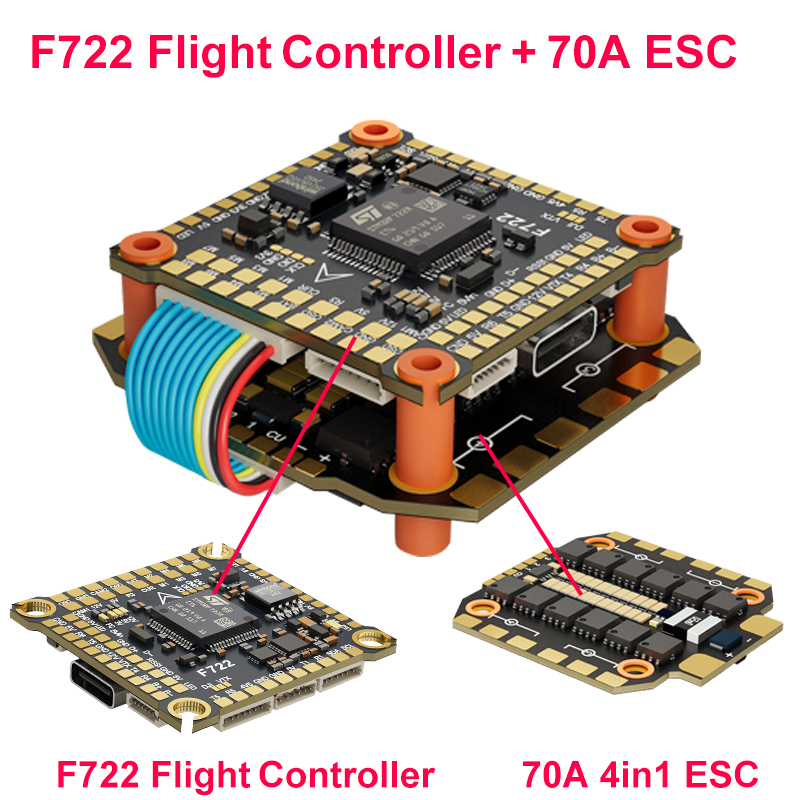 F722 Flight Controller - DAKEFPV F722 60A スタック ICM42688P F722