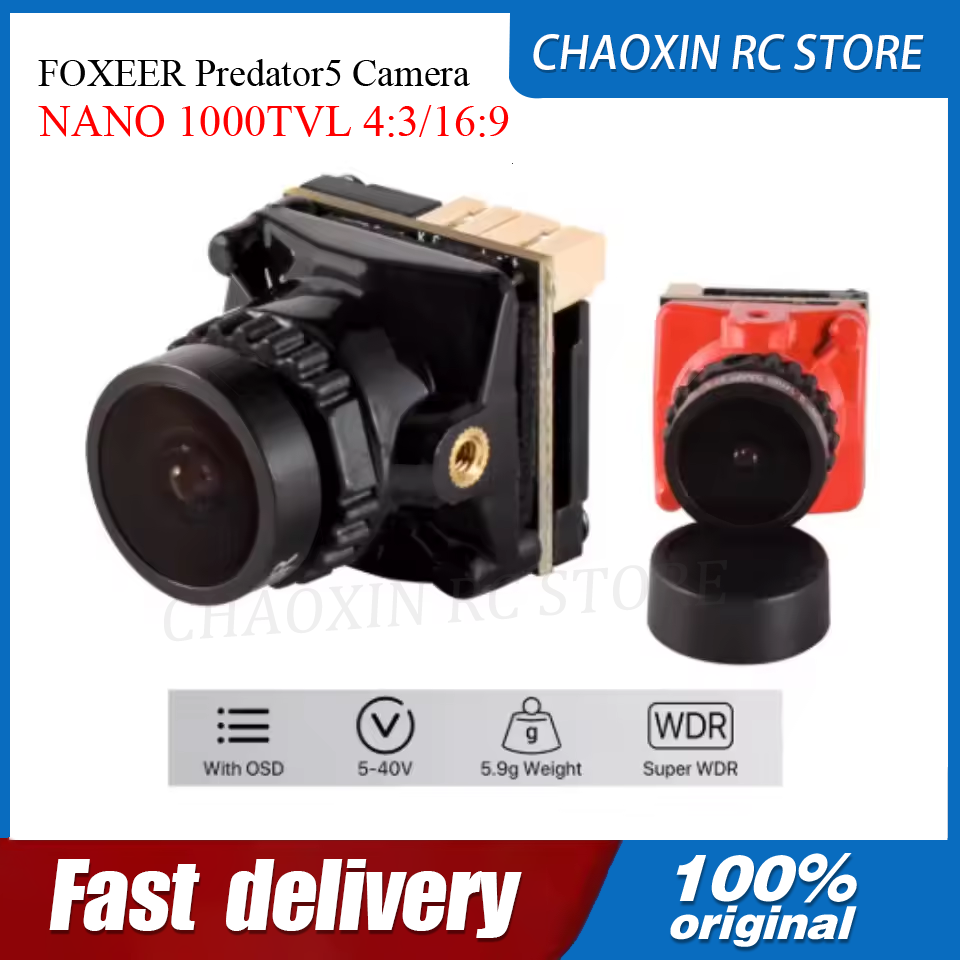 Drone With Camera - FOXEER Predator5 カメラ NANO 1000TVL 4:3/16:9