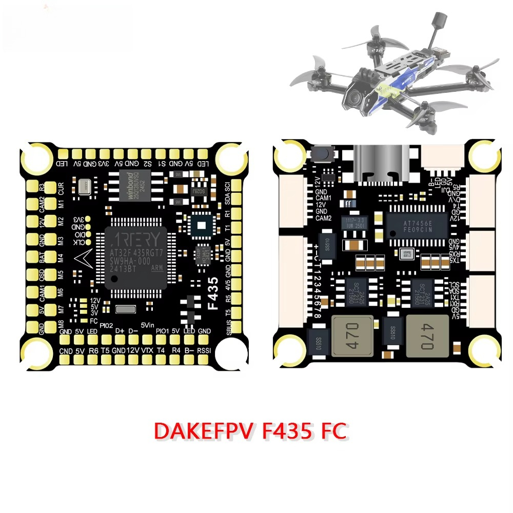 Betaflight Fc - DAKEFPV F435 フライトコントローラー 3-12S 70A F435