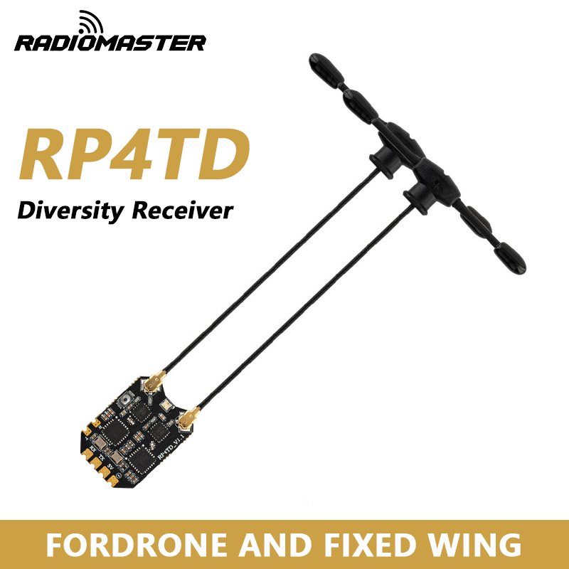 Smoke Stopper - RadioMaster RP4TD ExpressLRS 2.4GHz ディバーシティレシーバー デュアルアンテナ付き