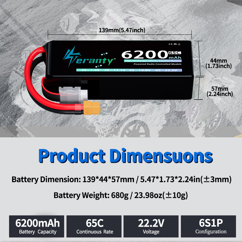 TERANTY 6S 6200mAh リポバッテリー 22. - Lipo Battery 6S のレビューと価格