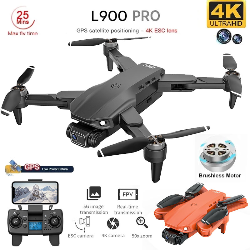 折りたたみ式ブラシレスドローンl900プロ,GPS, 4k, - Brushed Drone Motor のレビューと価格