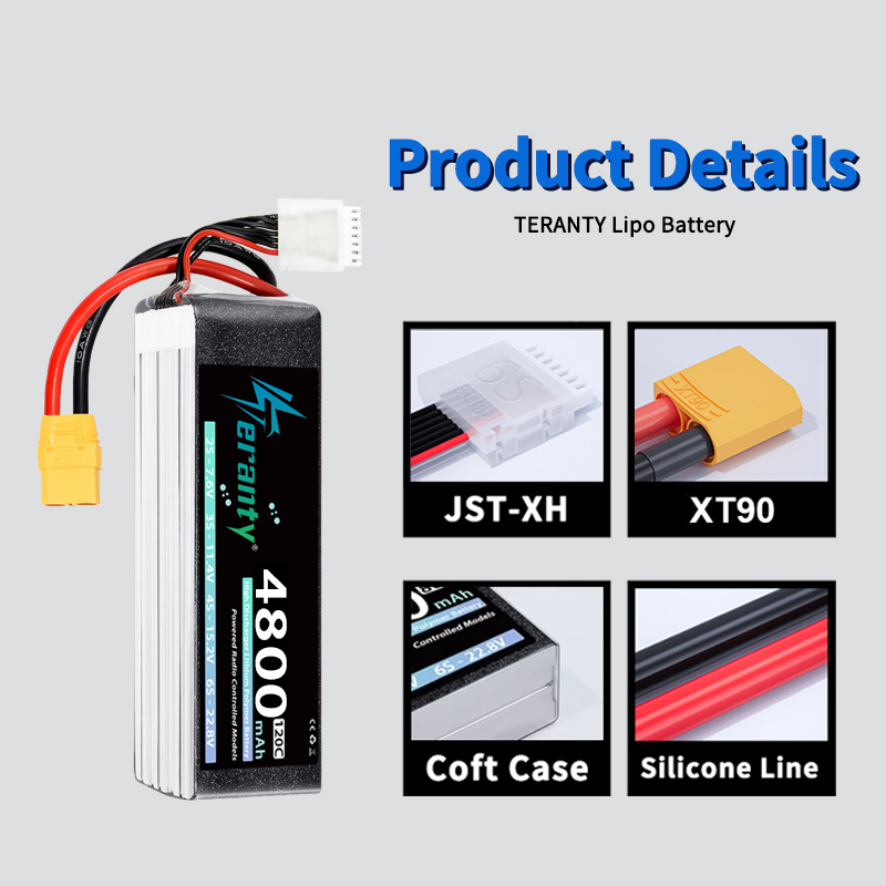 TERANTY 6S 4800mAh リポバッテリー 22. - Lipo Battery 6S のレビューと価格