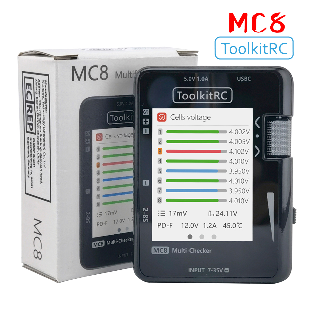 ToolkitRC MC8 SC100 ミニサイズセルチェッ - Smoke Stopper のレビューと価格