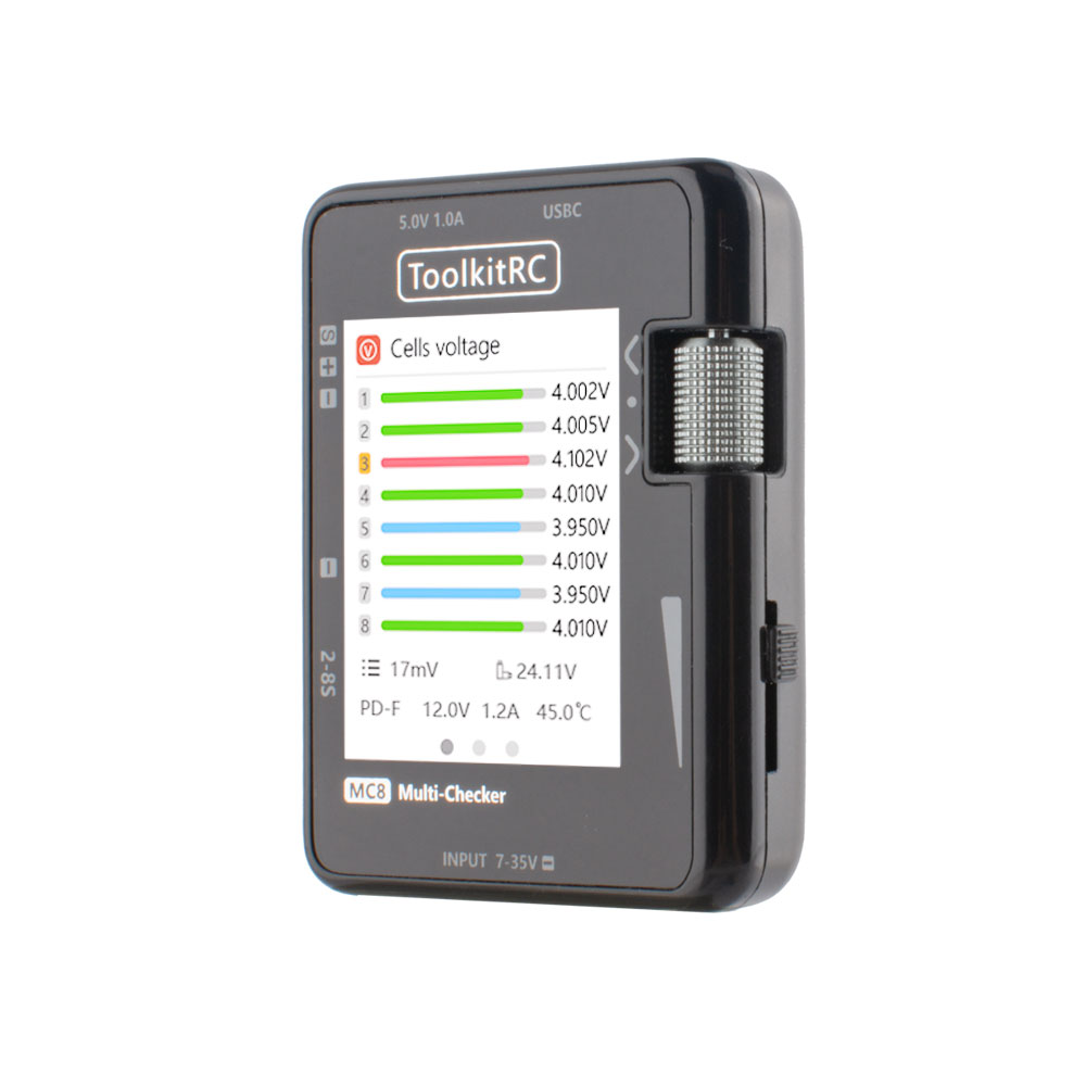 ToolkitRC MC8 SC100 ミニサイズセルチェッ - Smoke Stopper のレビューと価格