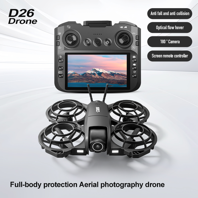 D26 ドローン 4K 空撮HD 180 °   カメラ付き - Brushed Drone Motor のレビューと価格