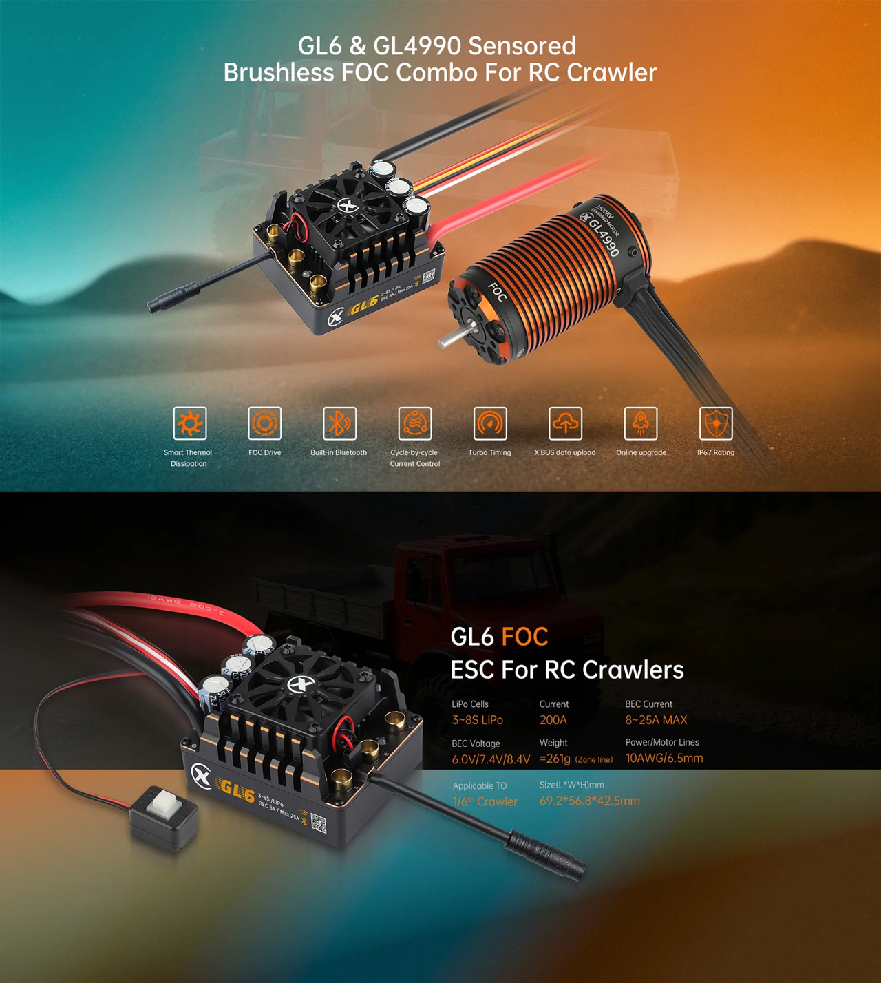 XC COMBO FOC クローラー ブラシレスモーター G - 4 In 1 Esc のレビューと価格
