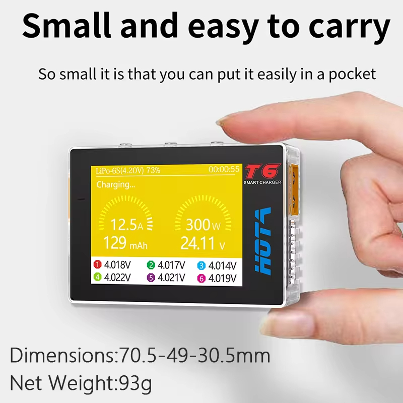 Hota-インテリジェントリポバランスチャージャー,lihv - Lipo Battery 6S のレビューと価格