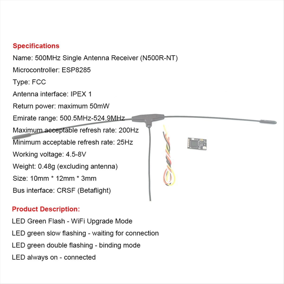 500MHz レシーバー 500.5MHz-524.9MHz - Drone のレビューと価格