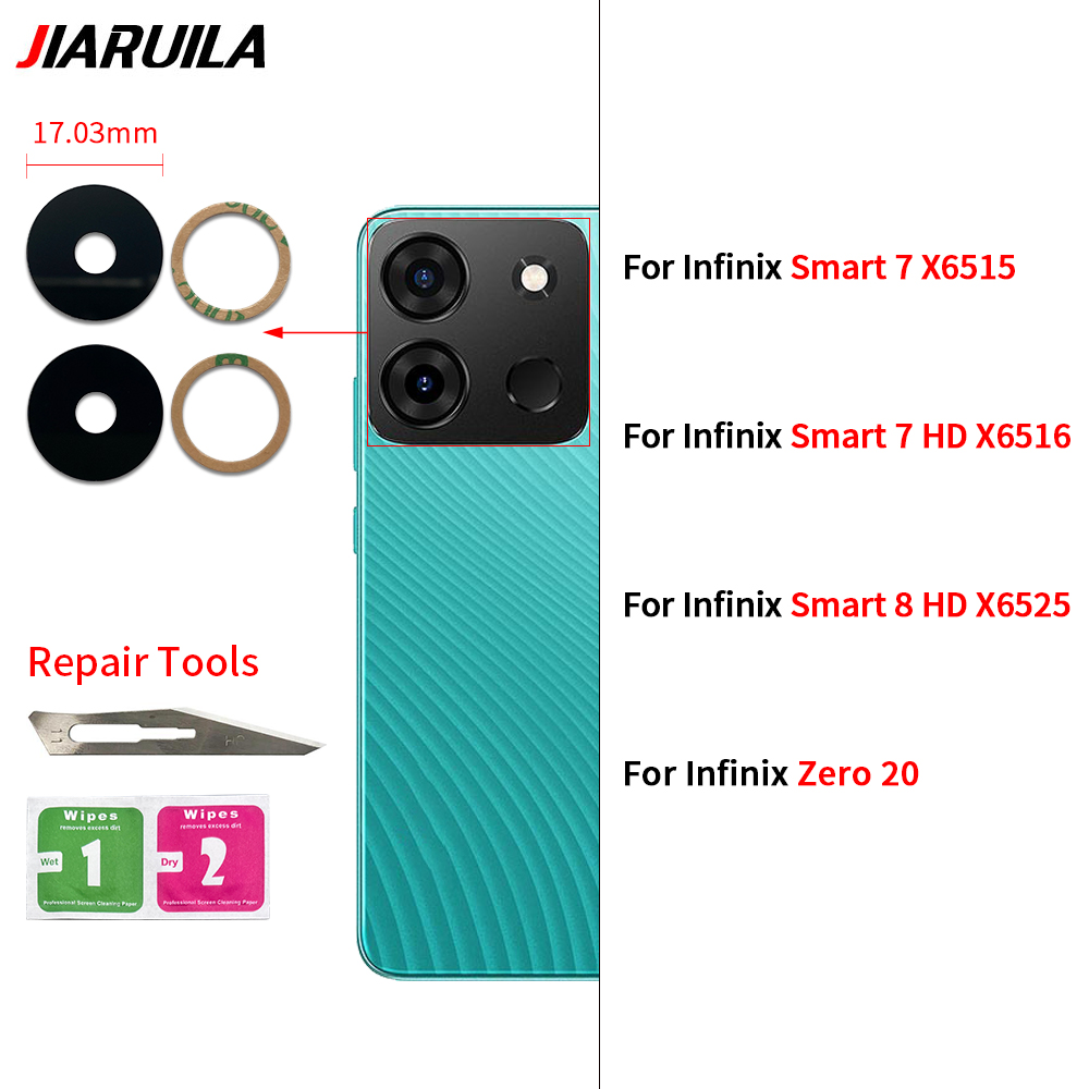 カメラ用接着剤付きリアガラスレンズカバー,Infinix H - Hd Zero Camera のレビューと価格