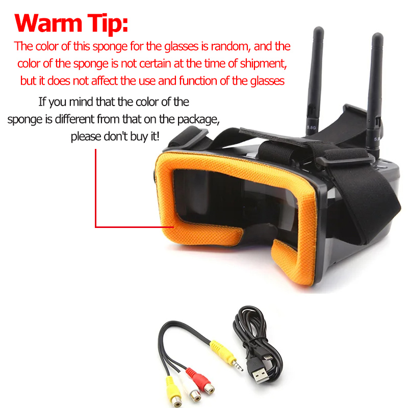 VR009 FPV ビデオゴーグル 3 インチ 480*32 - Goggles Fpv のレビューと価格